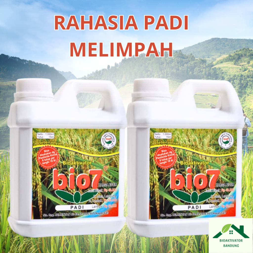 Pupuk Hayati Bio7 Padi Bioaktivator organik alami kemasan 1 liter
