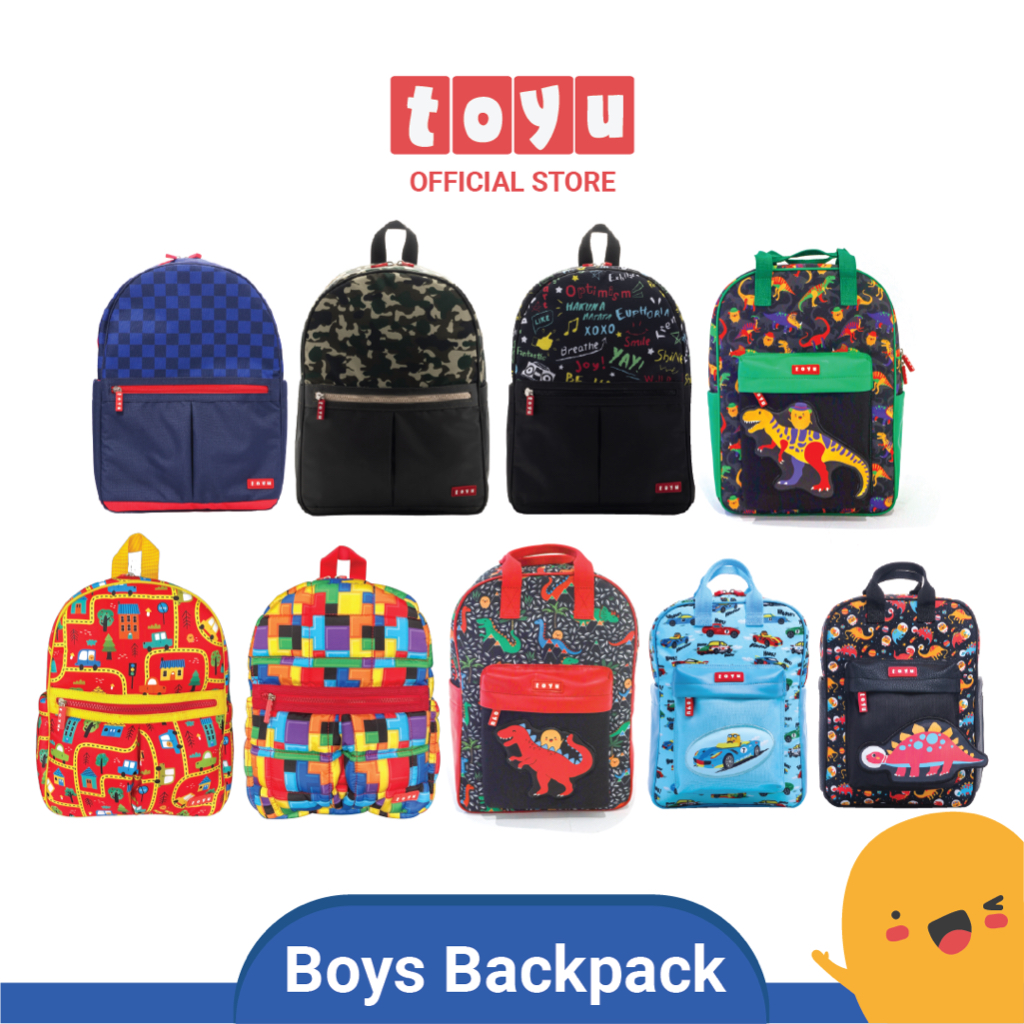 Toyu School Backpack Tas Ransel Sekolah Anak Laki-Laki