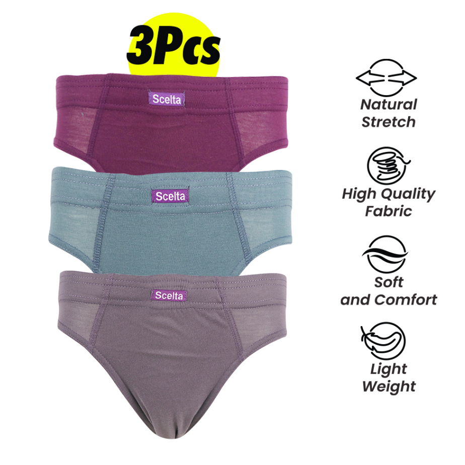 Scelta - 3Pcs Celana Dalam Pria Cd Cowok Laki Laki Karet Bungkus Men's Underwear Sm 111