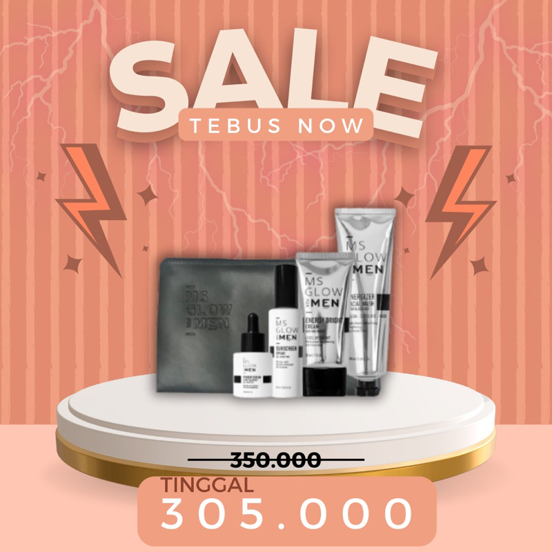 MS GLOW MEN PAKET LENGKAP SAMARKAN BEKAS JERAWAT MENCERAHKAN
