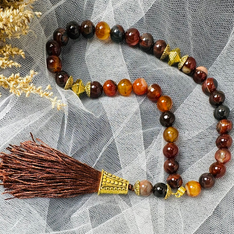 TASBIH 33 BATU ASLI YAMAN MADU 10MM PREMIUM TASBIH