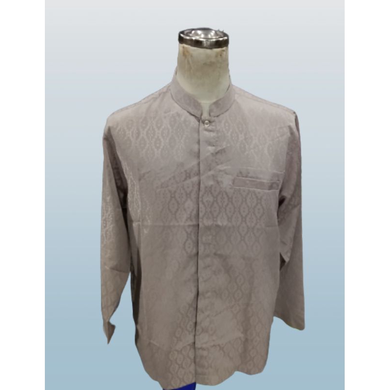 Benhill Kemeja Koko Pria "Tenun Sultan" Cotton Dobby Lengan Panjang