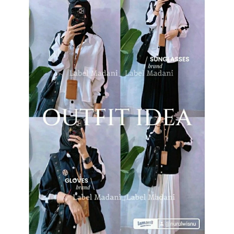 Ready Setelan Rok Wanita Delina Mono Set Crinkle Airflow Label Madani