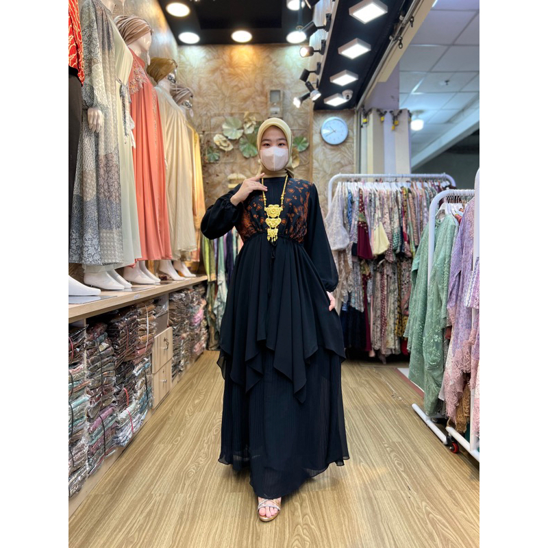 JASMINE SET DRESS BATIK PREMIUM | GAMIS PESTA KEKINIAN | SET DRESS WANITA PESTA