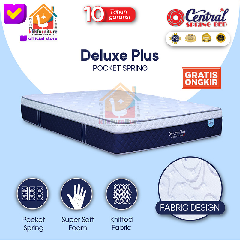 (kasur saja) DELUXE PLUS POCKET Spring Central Springbed