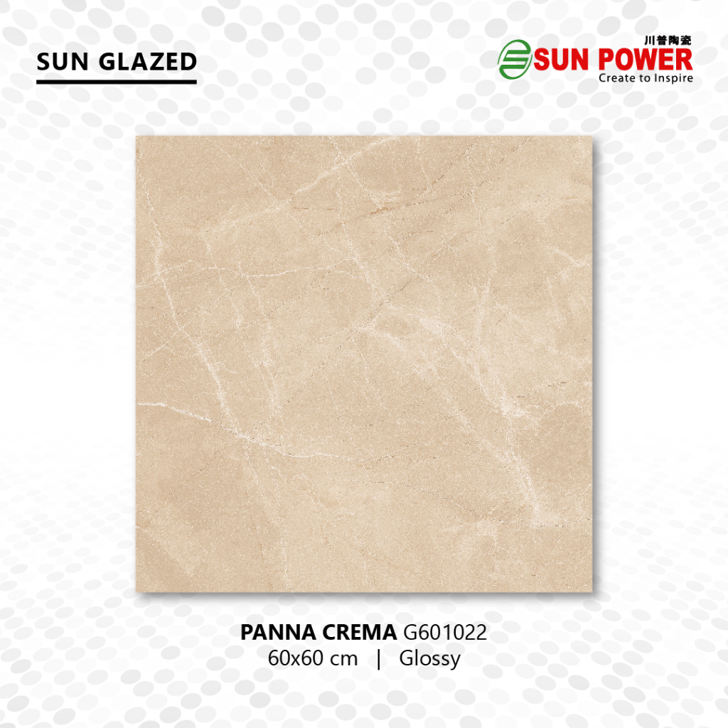 Keramik Lantai Body Putih Glossy - Panna Series 60x60 | Sun Power