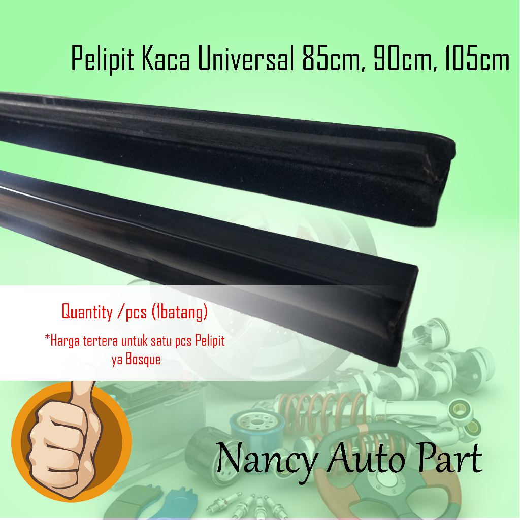 LIST PINTU KACA MOBIL PELIPIT PINTU KACA  MOBIL UNIVERSAL PANJANG 85 90 105 CM
