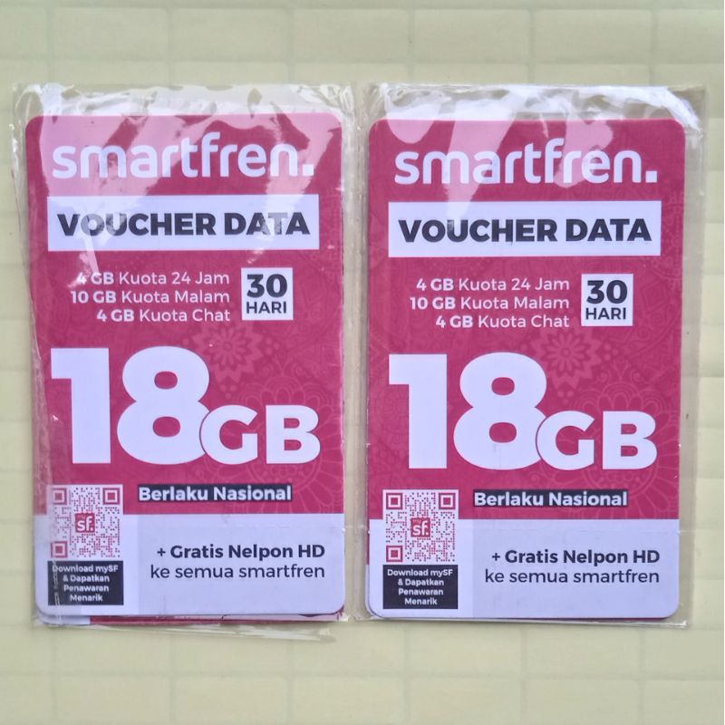 Smartfren Voucher Data 18GB 30 hari murah