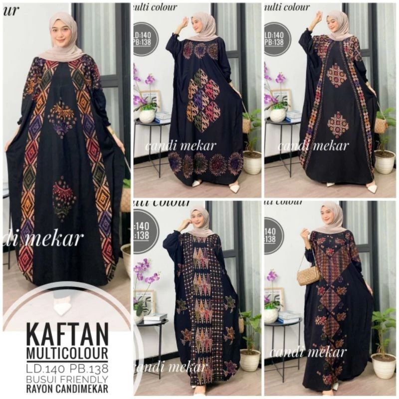 BATIK HAFIZH - KAFTAN WANITA KAFTAN DRESS MODERN HIJAB KAFTAN CAP JUMBO XXXXL MOTIF BATIK