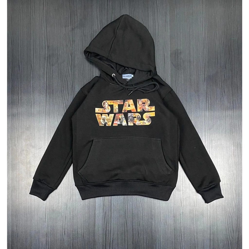 JAKET SWEATER HOODIE ANAK STAR WARS HITAM PREMIUM UNISEX KUALITAS DISTRO