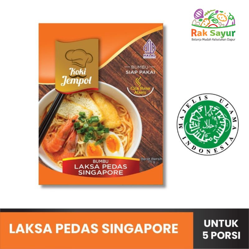 

Bumbu Laksa Pedas Singapore 75gr Koki Jempol Rak Sayur Padang