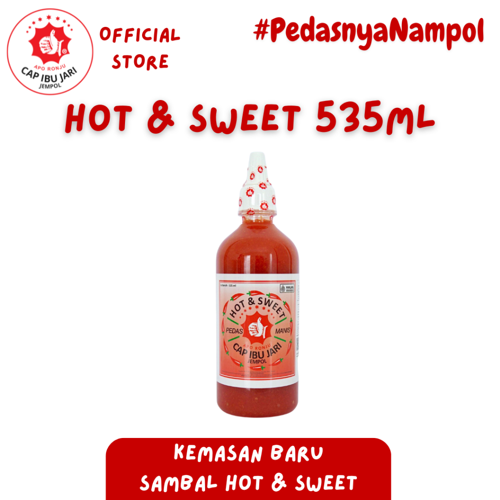 

Sambal Cap Ibu Jari Jempol Pedas Manis Botol Plastik 535ml