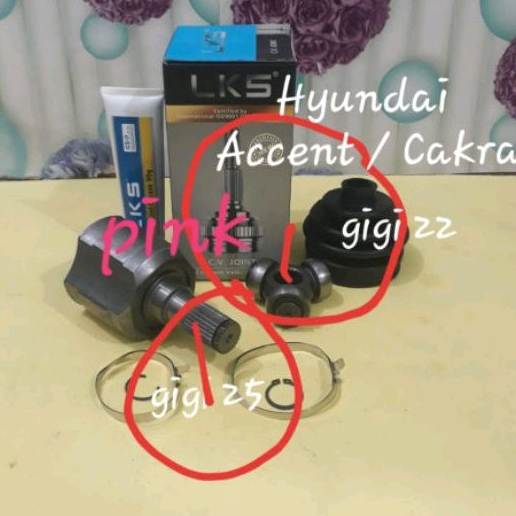 Cv Joint Dalam As Roda Depan Dalam Hyundai Accent Hyundai Cakra