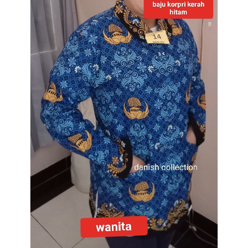 BAJU SERAGAM BATIK KORPRI PNS ASN P3K PPPK WANITA JATAH LOGISTIK POLRI UKURAN B