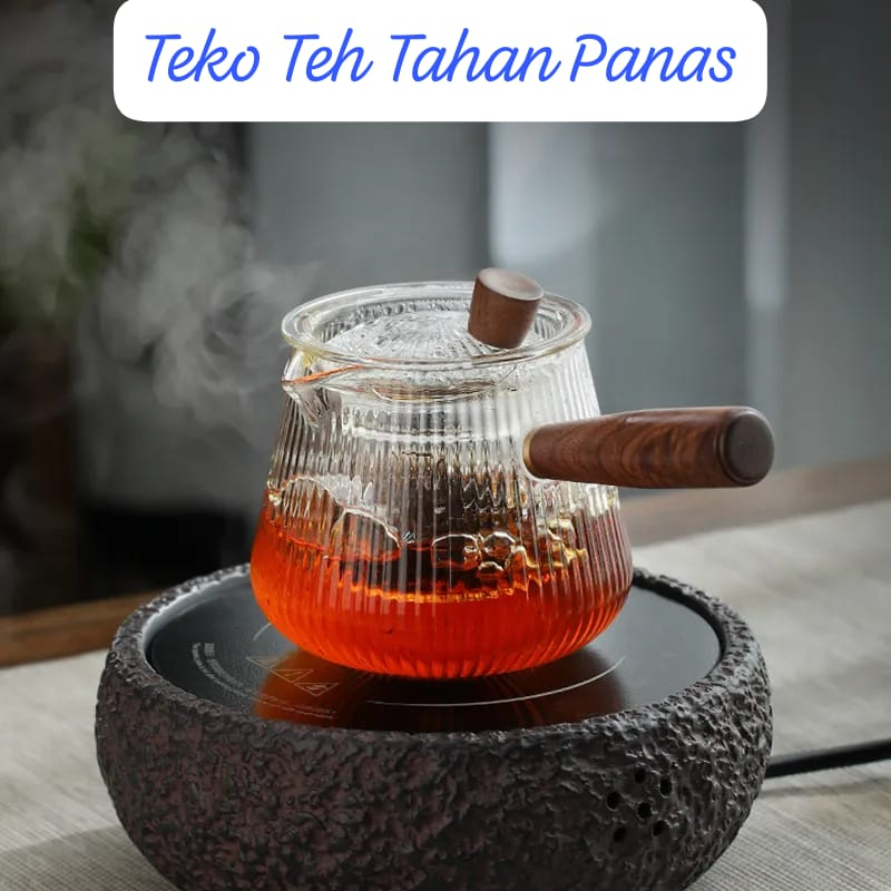 TEKO KACA TEH PITCHER TAHAN PANAS + FILTER PENYARING TEH PITCHER FILTER TEH GLASS