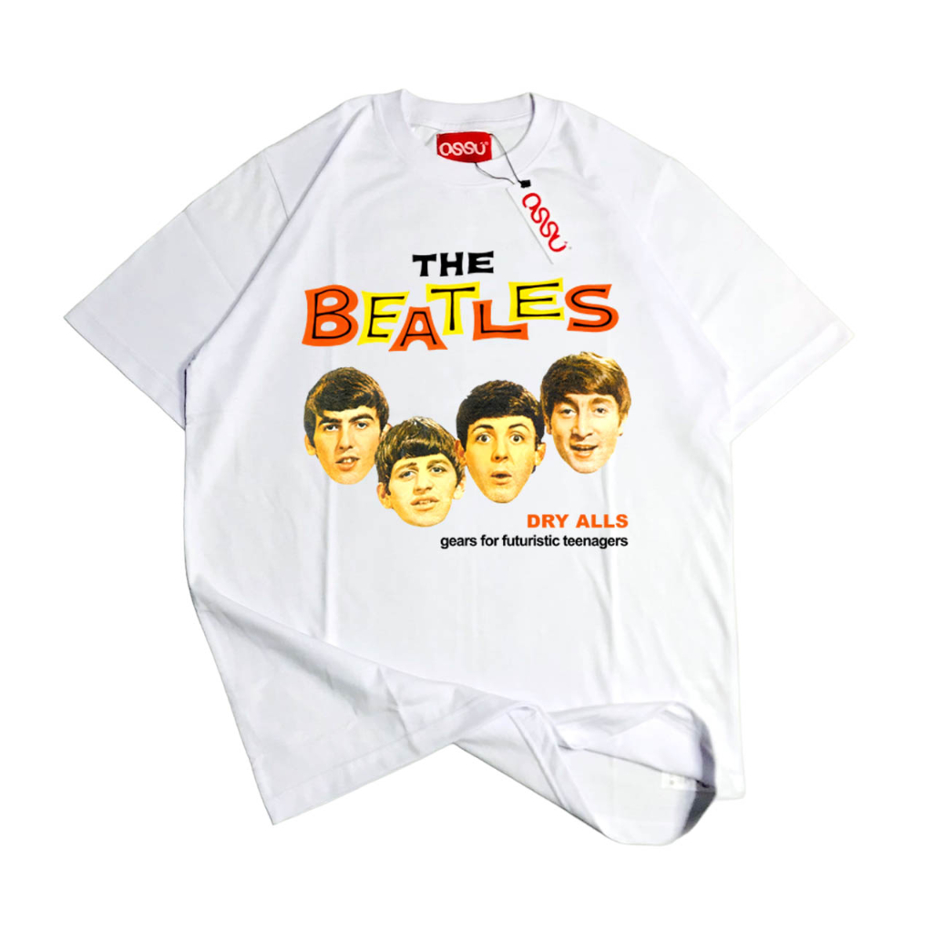 KAOS BAND THE BEATLES| Regular T-shirt | Stone Wash Washing Washed  | Kaos Band Vintage THE BEATLES|
