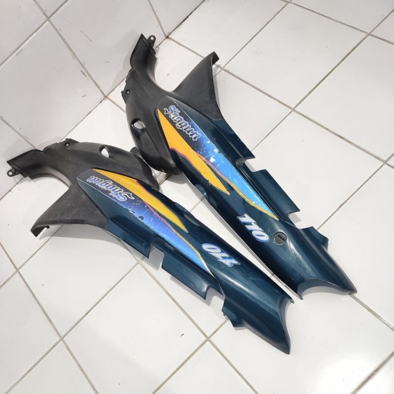 cover body suzuki Shogun Kebo Tornado Hijau Botol Bekas ORI copotan