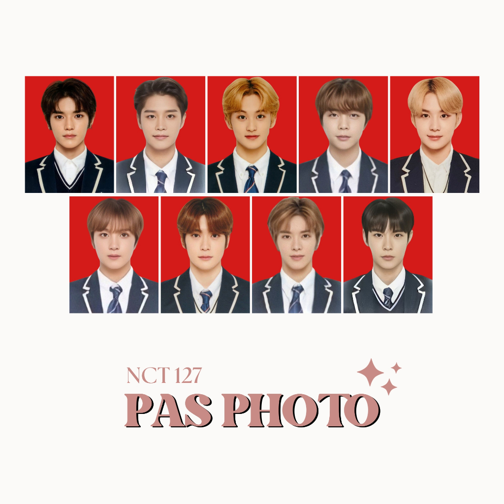 PAS FOTO NCT 127 3x4 (HARGA 3 PCS + LAMINASI 2SISI) ID PHOTO KPOP IDOL KOREA PREMIUM MURAH UNOFFICIA