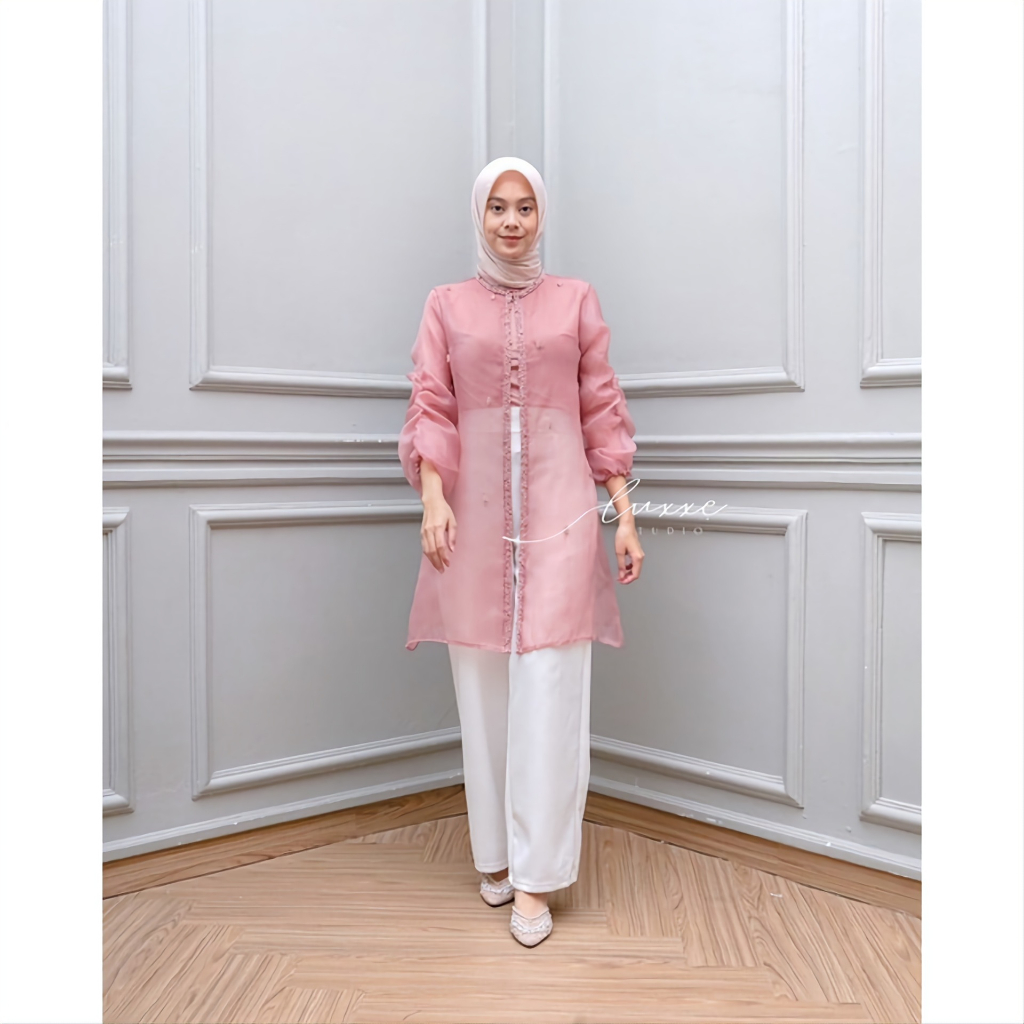 Outer Kondangan Terbaru Full Payet Bahan Organza
