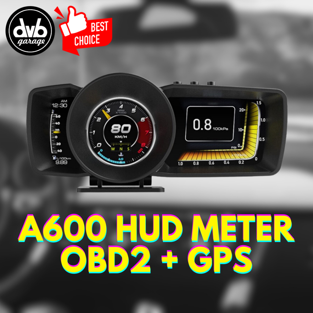 A600 HUD OBD2 + GPS METER ORIGINAL - INDIKATOR MOBIL OBD DIGITAL