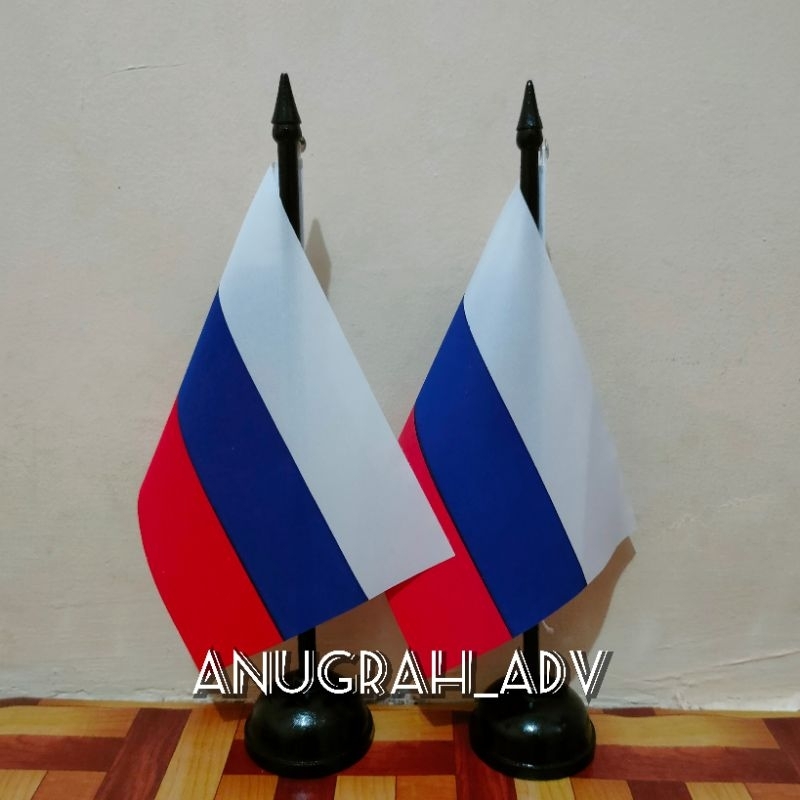 

tiang kayu bendera meja RUSIA