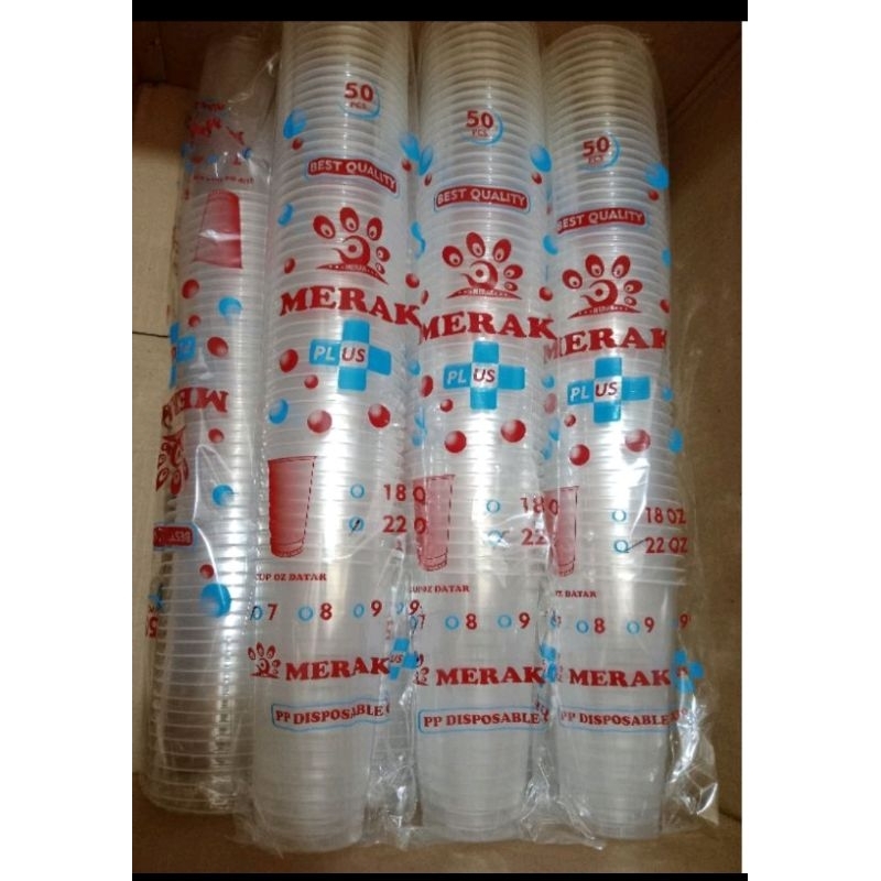 Gelas plastik 22 oz