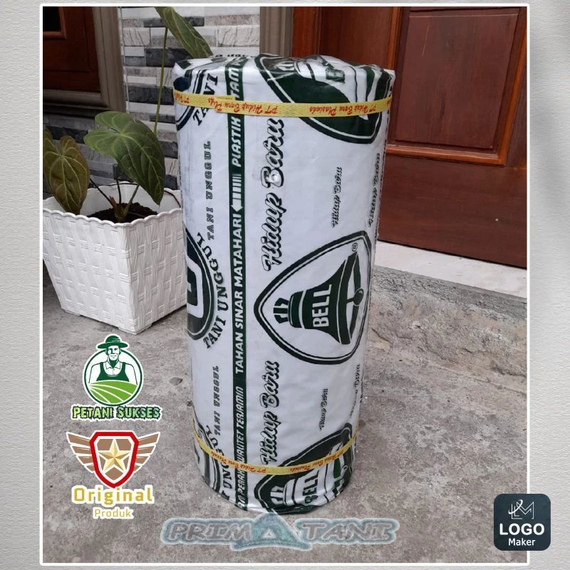 Mulsa Bell 1Roll 18kg lebar 80cm - Plastik Mulsa Hitam Perak Pertanian