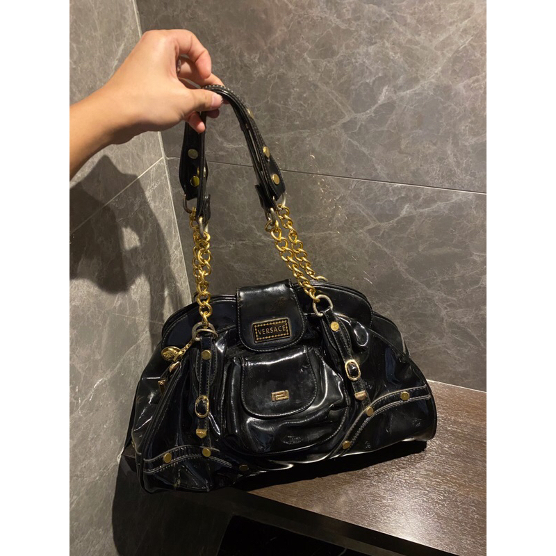 Vintage Versace Shoulder bag leather
