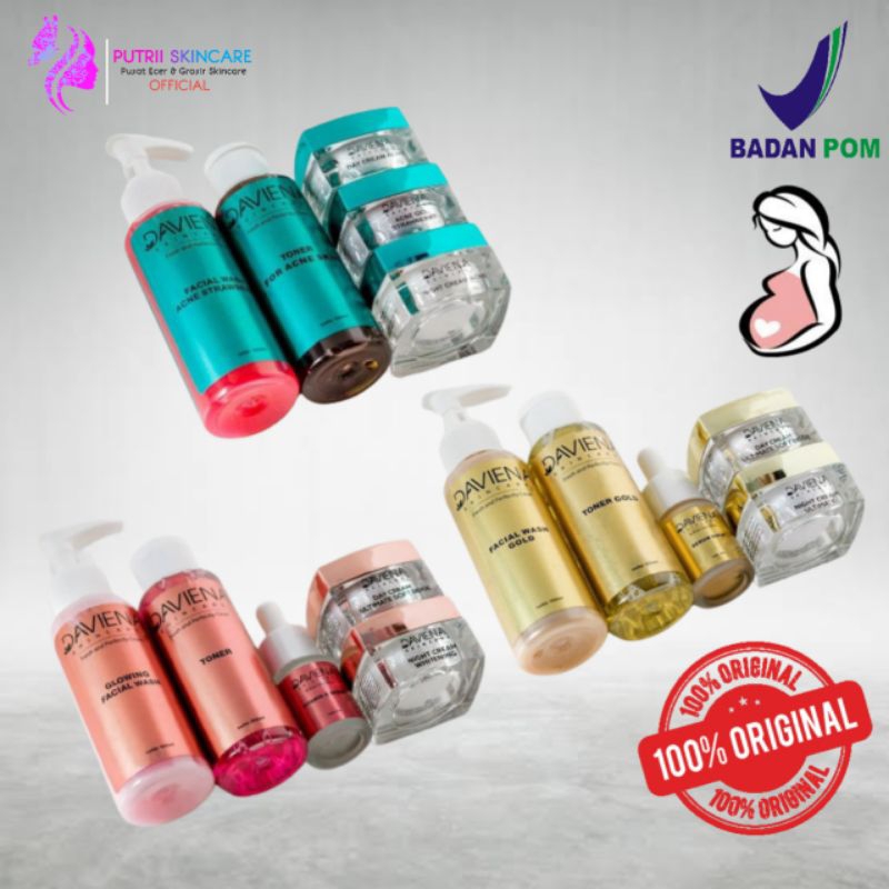 DAVIENA SKINCARE ORIGINAL SKIN CARE DAVINA PEMBERSIH JERAWAT PEMBERSIH FLEK SABUN WAJAH CREAM WAJAH 