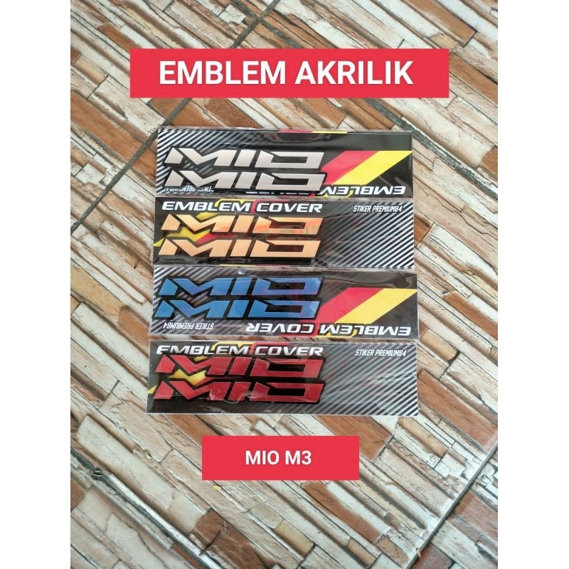 Emblem Mio sporty akrilik motor Mio accessories body