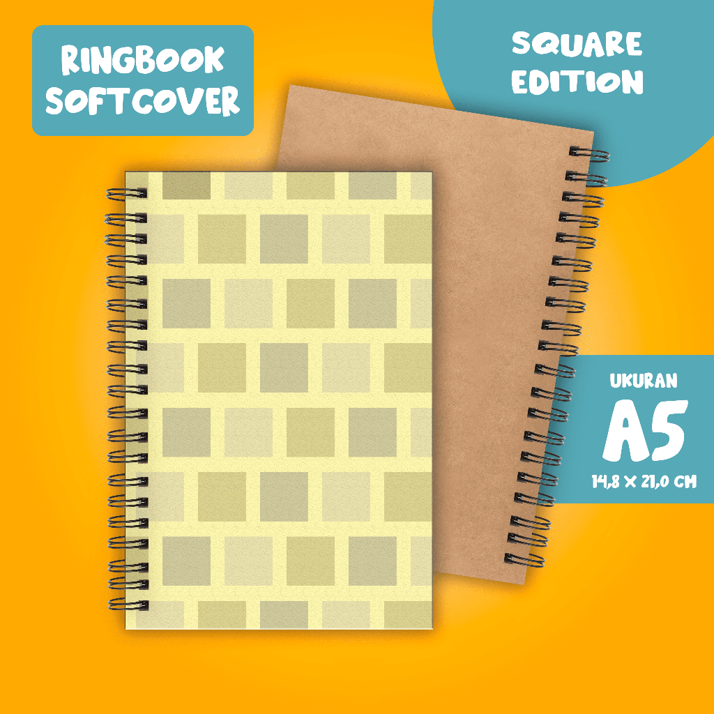 

Softcover Buku Tulis Catatan buku notebook buku diary Notebook Ring Spiral A5 60 Lembar koleksi gambar Square part 1