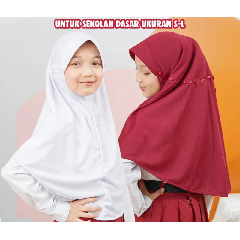 Hijab sekolah rabani/hijab sekolah kaos/hijab kuning kenari/hijab sekolah serut/hijab sekolah premiu
