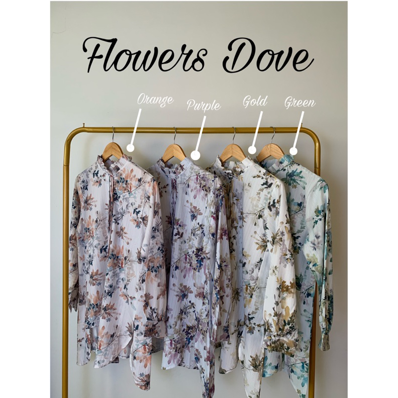 Flowers Dove Blouse/Blouse Wanita/Blouse Jumbo LD 120