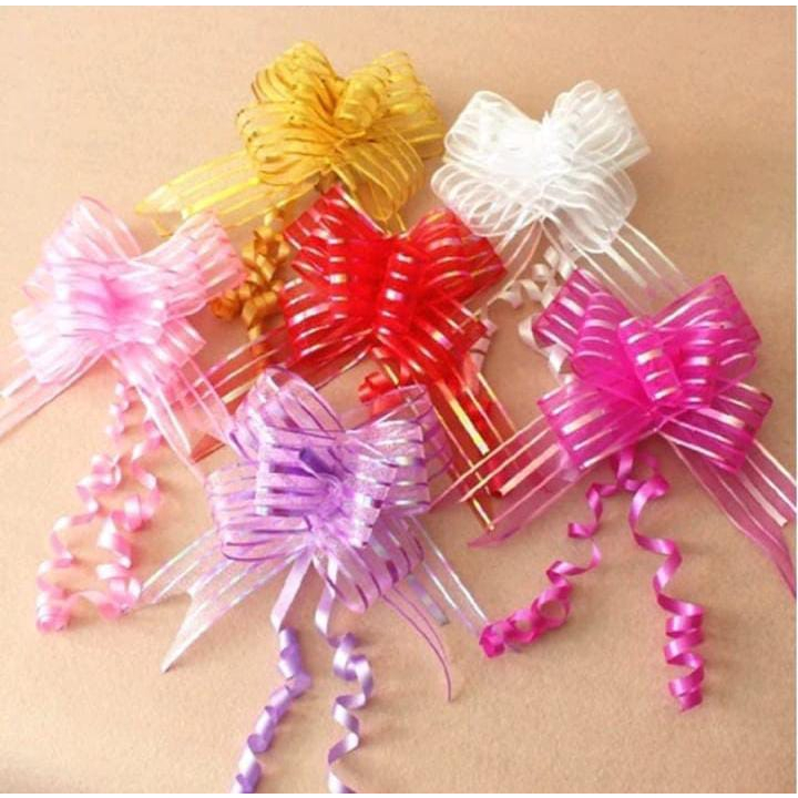 

1 Pcs Pita Tarik Organdi 45x3 cm / Pita Kado/ Pita Buket / Hiasan Parcel