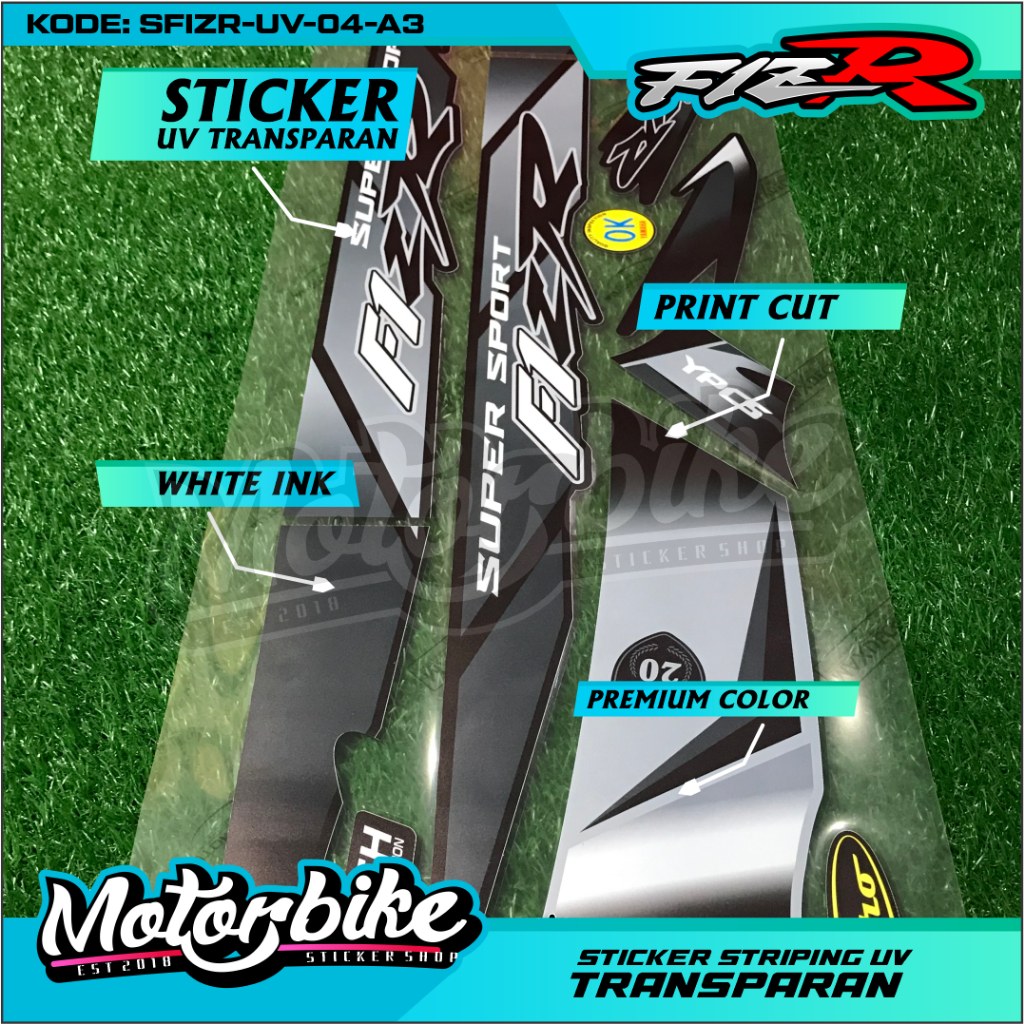 Striping Yamaha  Fiz R Transparan UV - Striping FIZ R