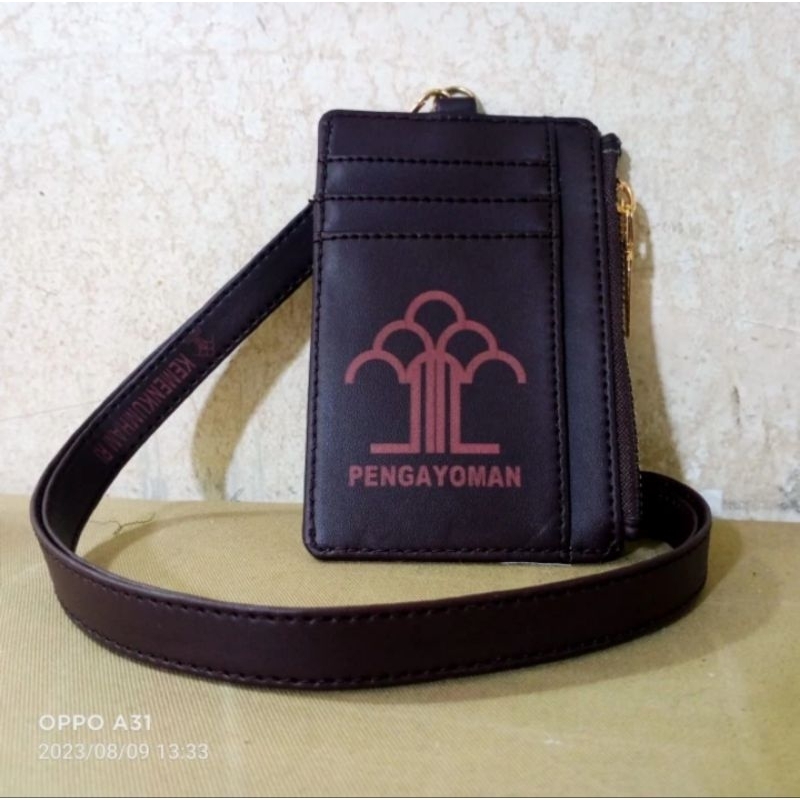 

HOLDER KALUNG ID CARD LOGO KEMENKUMHAM COKLAT BEST QUALITY PREMIUM
