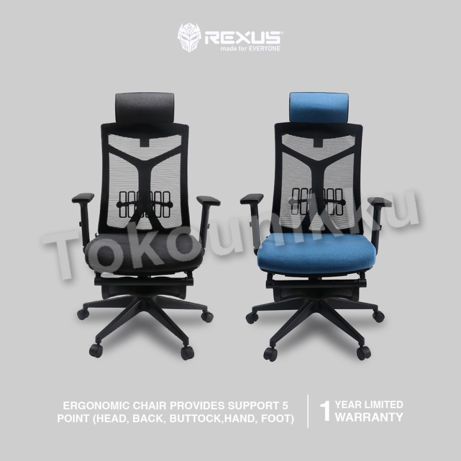 Rexus NC1 Max / NC-1 Max NC1Max Ergonomic Gaming Chair - Kursi Gaming