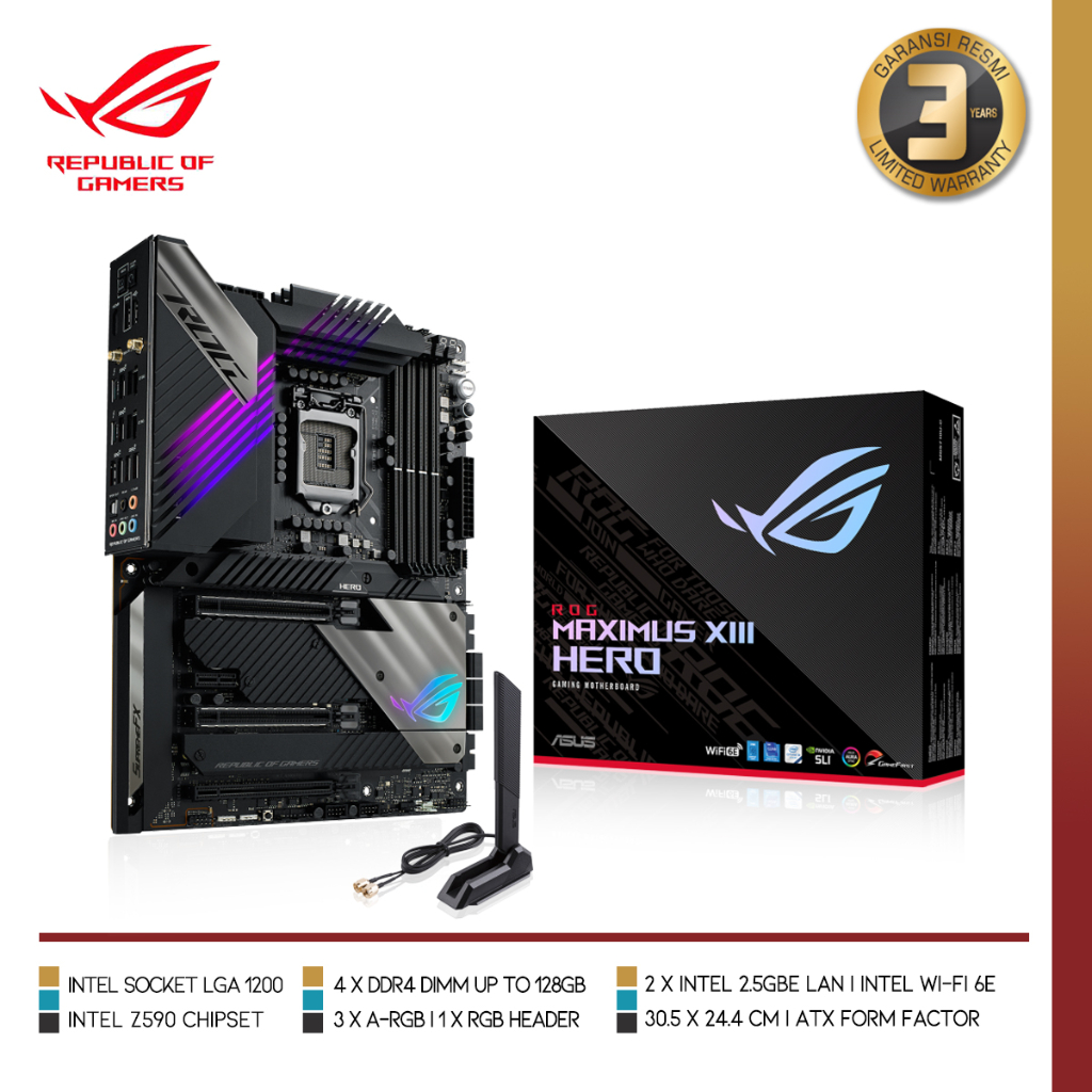 ASUS ROG MAXIMUS XIII HERO | Motherboard Intel Z590 LGA 1200 ATX