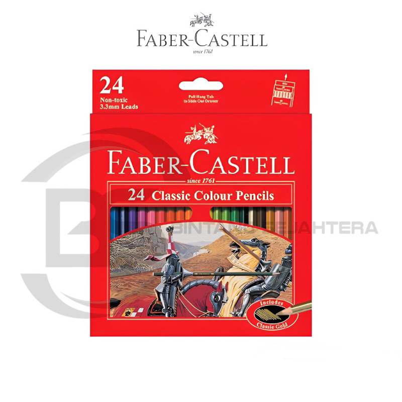 

Faber-Castell Classic Colour Pencil 24 L Pensil Warna set 24 Panjang