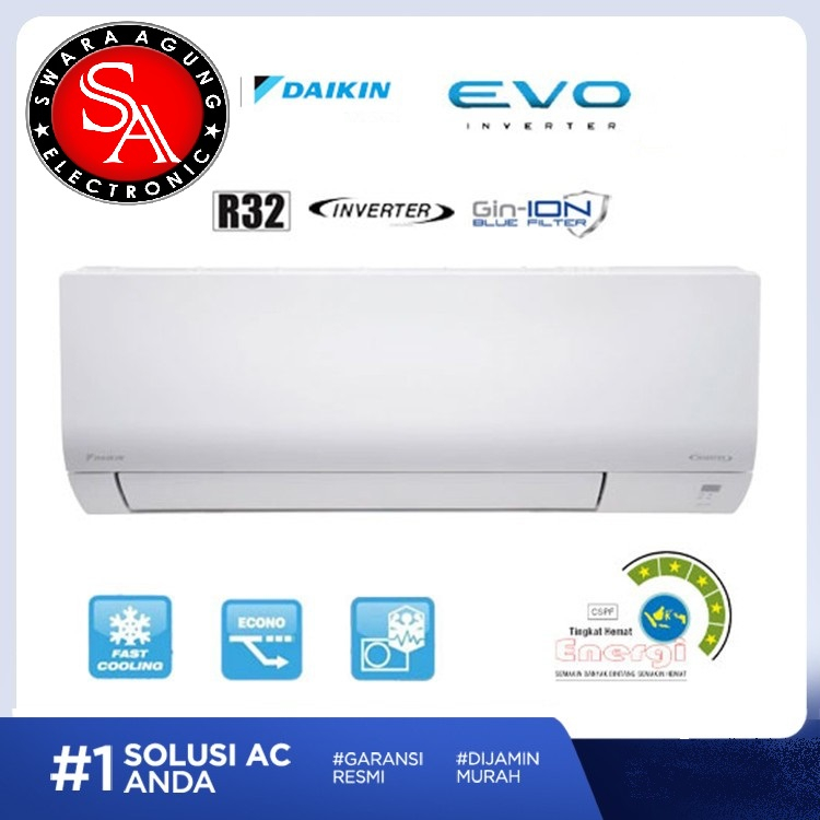 Ac Split 1.5 PK EVO Inverter Daikin Type : FTKF-35AV (Khusus Daerah Medan)