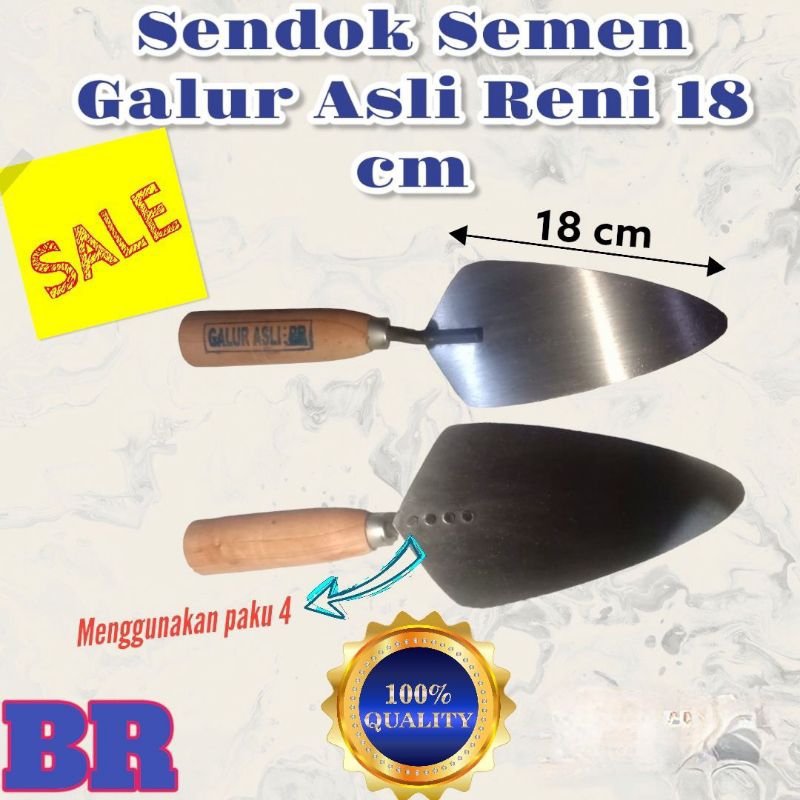 Cetok/sendok semen galur asli Reni 18 cm keling 4/cetok semen alat bangunan