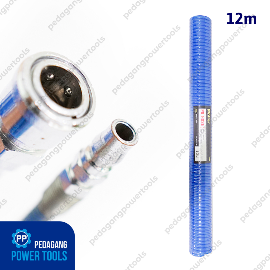 MOLLAR SELANG SPIRAL 12 METER MESIN KOMPRESOR ANGIN AIR RECOIL HOSE