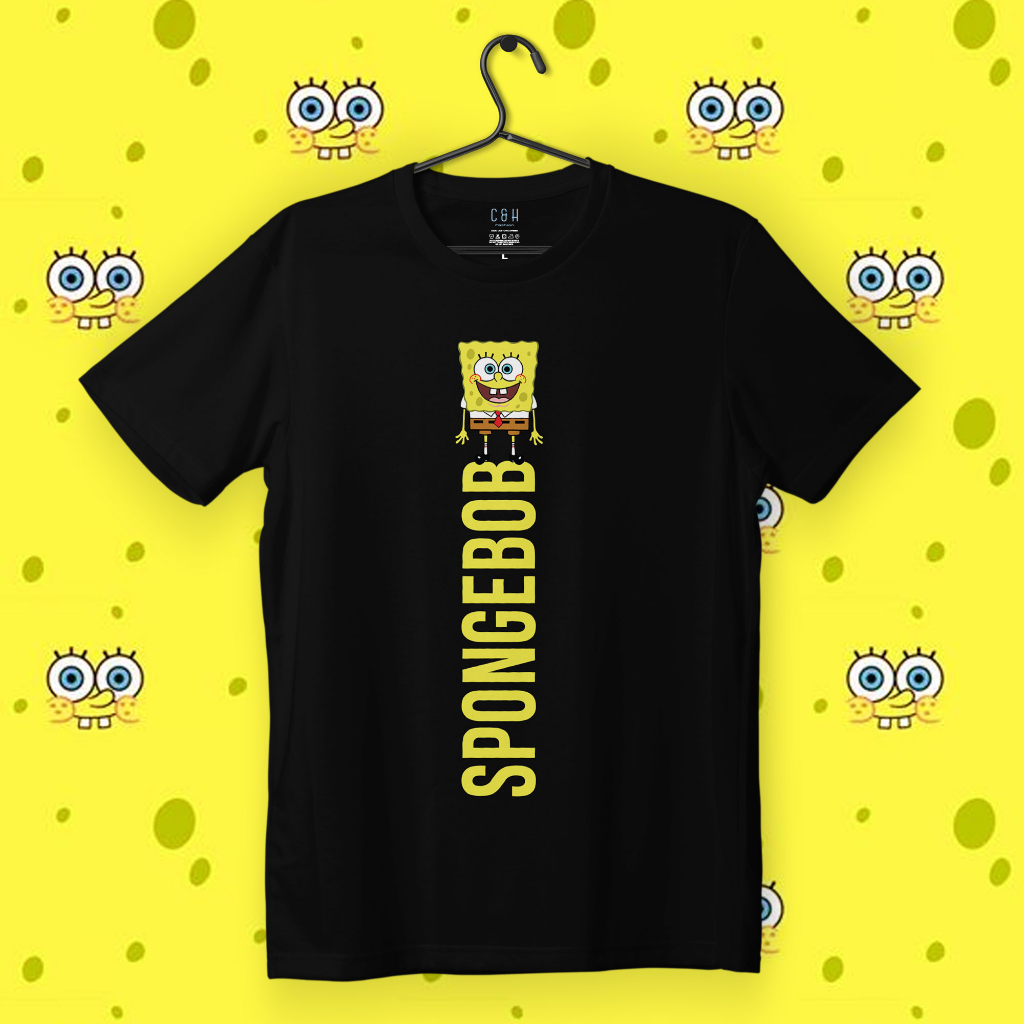 KAOS KARTUN SPONGEBOB | KAOS DISTRO PRIA WANITA ORI BY C&H | CHSPB 018