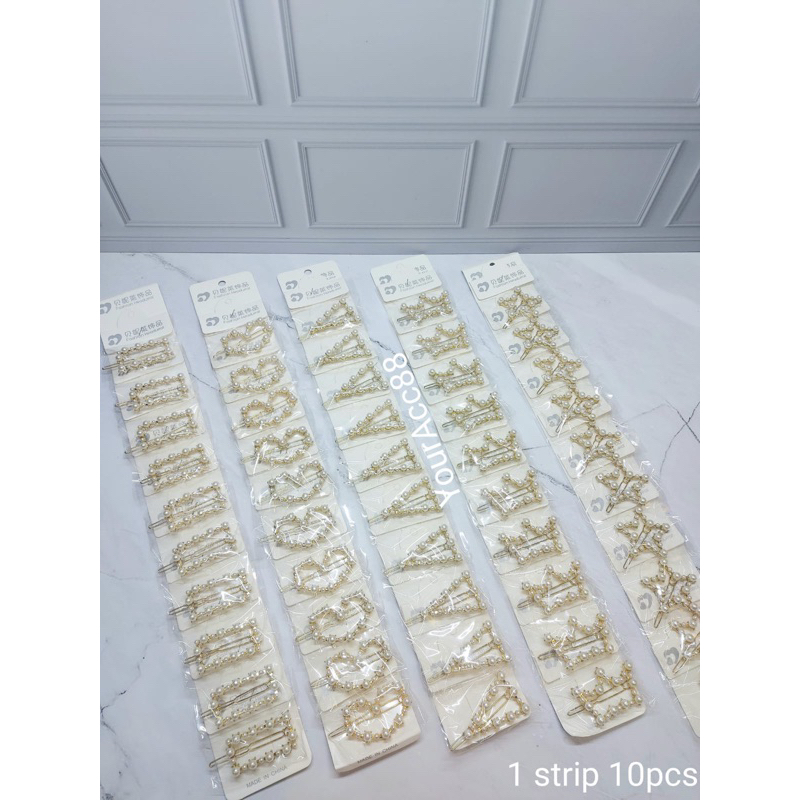YOUR_ACC_88 (10pcs) JEPITAN RAMBUT MUTIARA  JEPIT RAMBUT KOREA AKSESORIS RAMBUT GROSIR_ASEMKA GROSIR