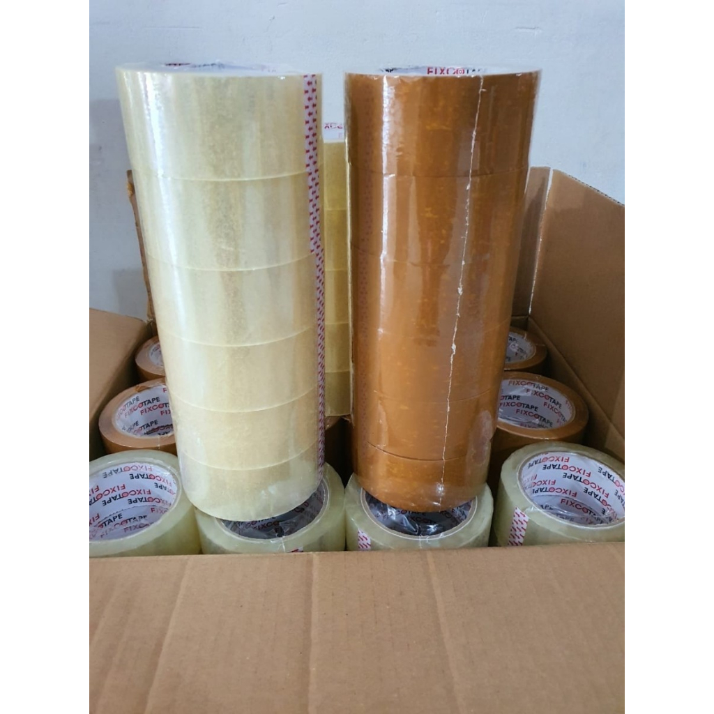 

Lakban Bening - Cokelat 45 mm x 50 Yard FixcoTape Satuan / ROL