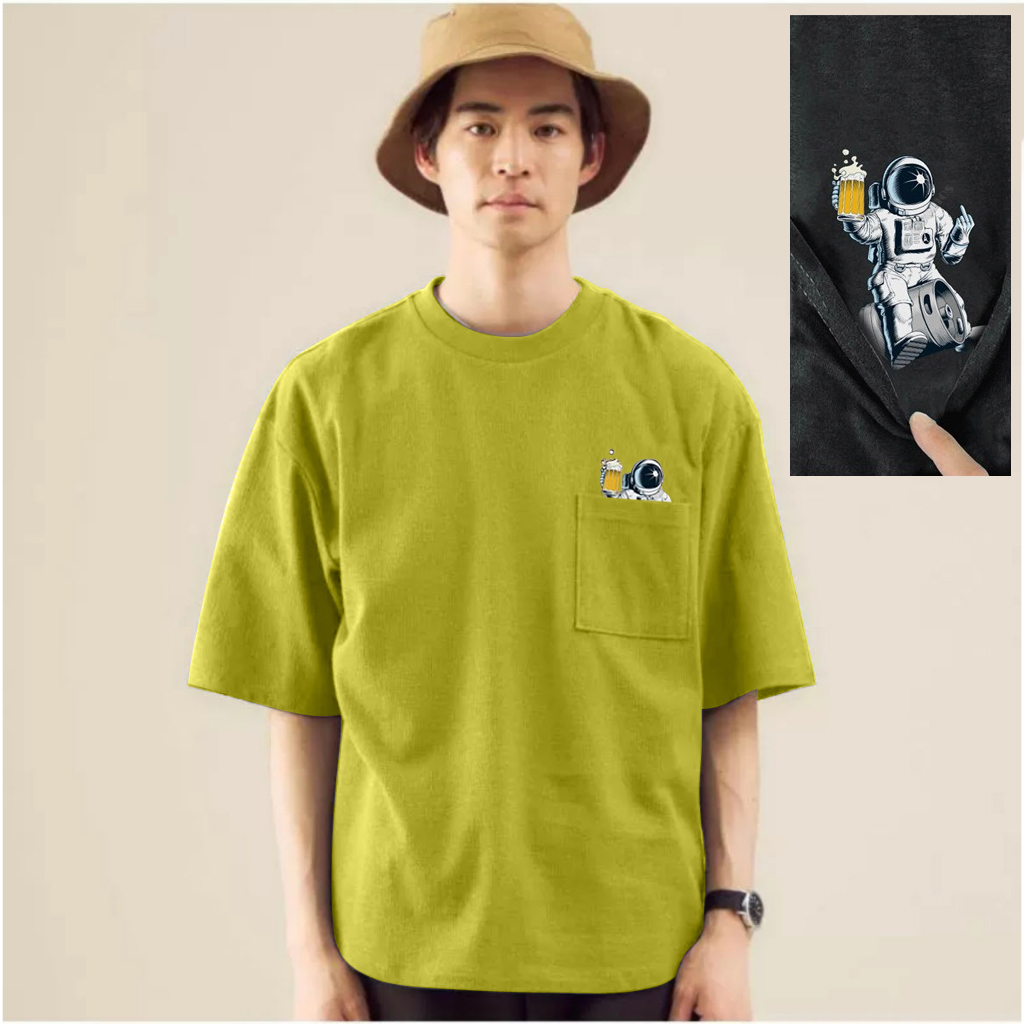 Mokokomo - Kaos Ario Lime Baju Oversize Pria Kaos Oversize Pria Terbaru