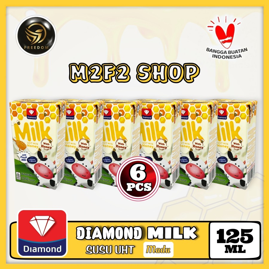 

DIAMOND Milk Susu Kotak UHT Honey | Rasa Madu - 125 ml (Kemasan 6 Pcs)