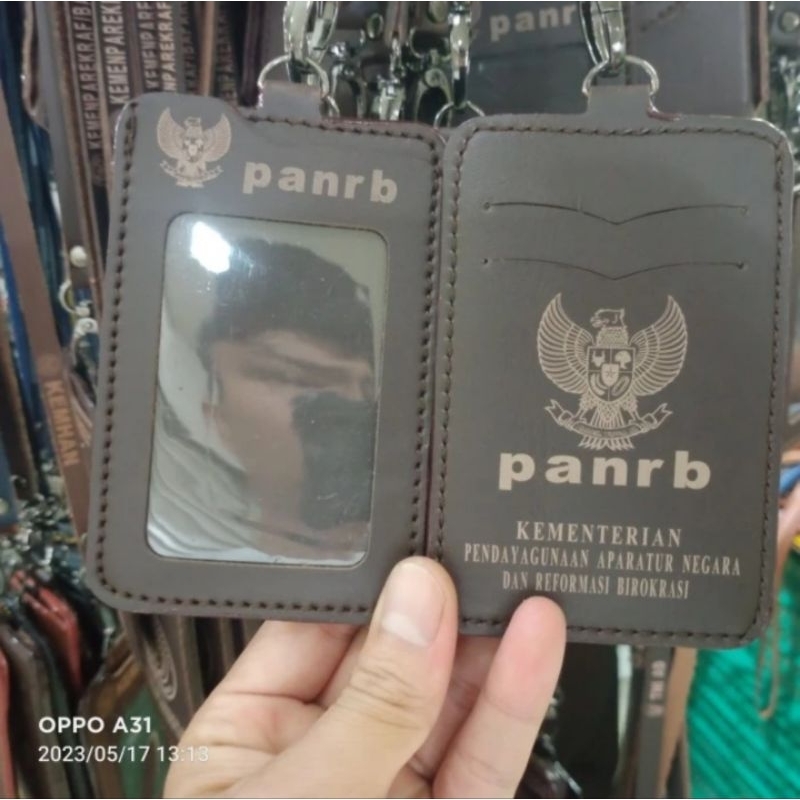 

HOLDER KALUNG ID CARD LOGO DINAS PANRB COKLAT BEST QUALITY PREMIUM