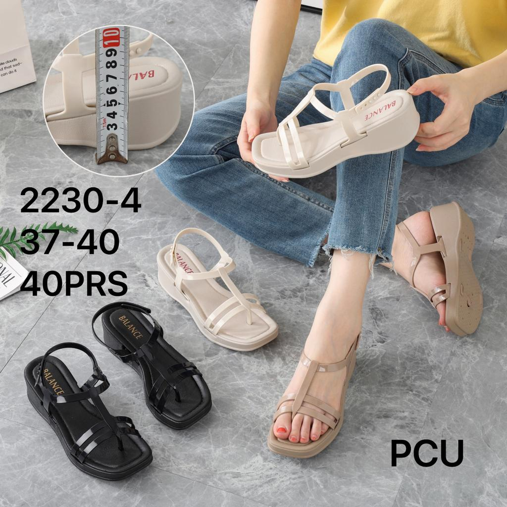 Sandal Jelly Wanita Wedges Tali Hak Tinggi 5 Cm Sol 2230-4