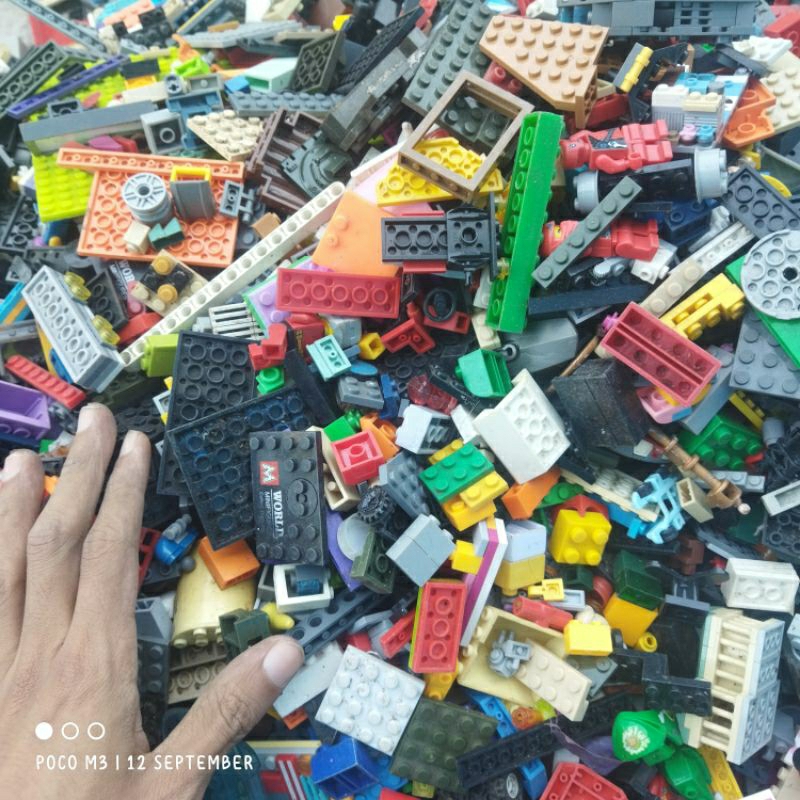 Brick brik balok lego0 kw curah belum dicuci per 1kg